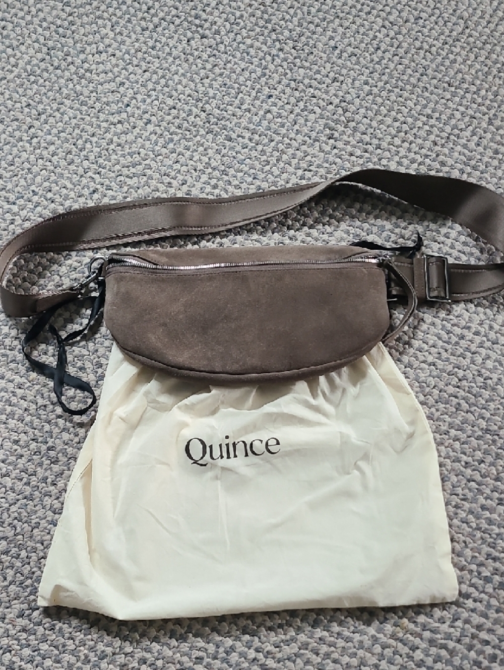Quince Suede Crossbody Belt Bag